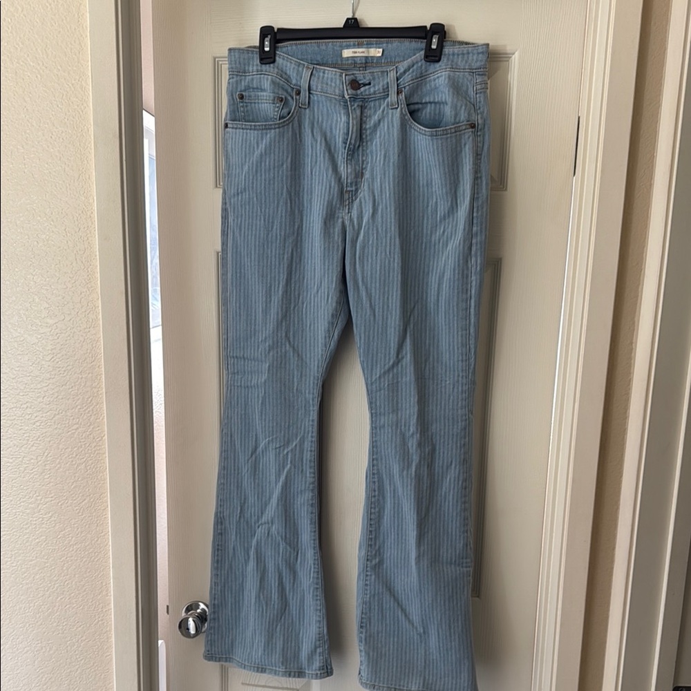 726 Flare Levi's Blue Flare Wide Leg Jeans